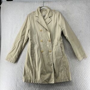 Vintage Esprit Double Breasted Trench Coat Jacket Classic‎ Style Tan Size M?